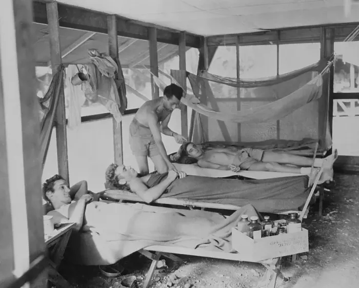 Framed Print : Malaria Patients in Tent Framed Print : Malaria Patients in Tent