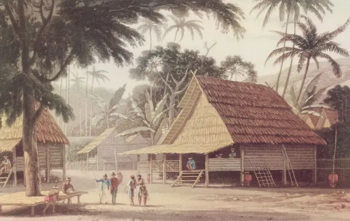Framed Print : A Malayan Village Framed Print : A Malayan Village