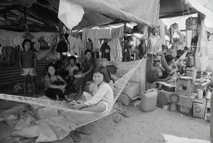 Framed Print : Malaysians Outside Their Shanty Dwelling Framed Print : Malaysians Outside Their Shanty Dwelling