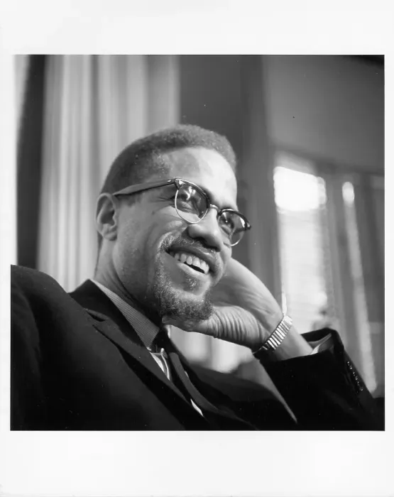 Framed Print : Malcolm X. ROCHESTER, NY - FEBRUARY 16: Former Nation Of Islam leader El-Hajj