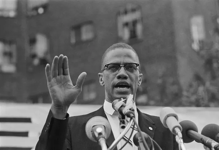 Framed Print : Malcolm X Speaking at Rally Framed Print : Malcolm X Speaking at Rally