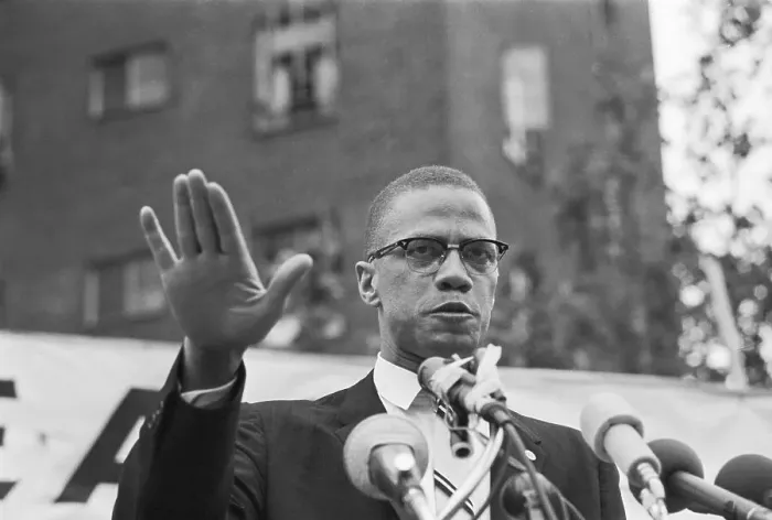 Framed Print : Malcolm X Speaking at Rally Framed Print : Malcolm X Speaking at Rally