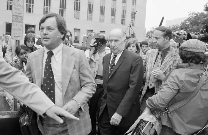 Framed Print : Maldeman and Mitchell Leaving for Prison Framed Print : Maldeman and Mitchell Leaving for Prison