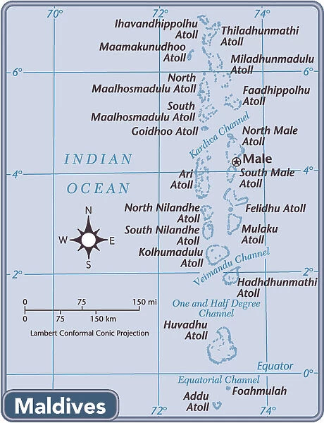 Maldives country map