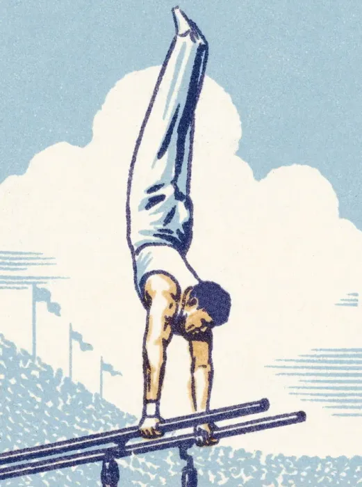 Framed Print : Male gymnast