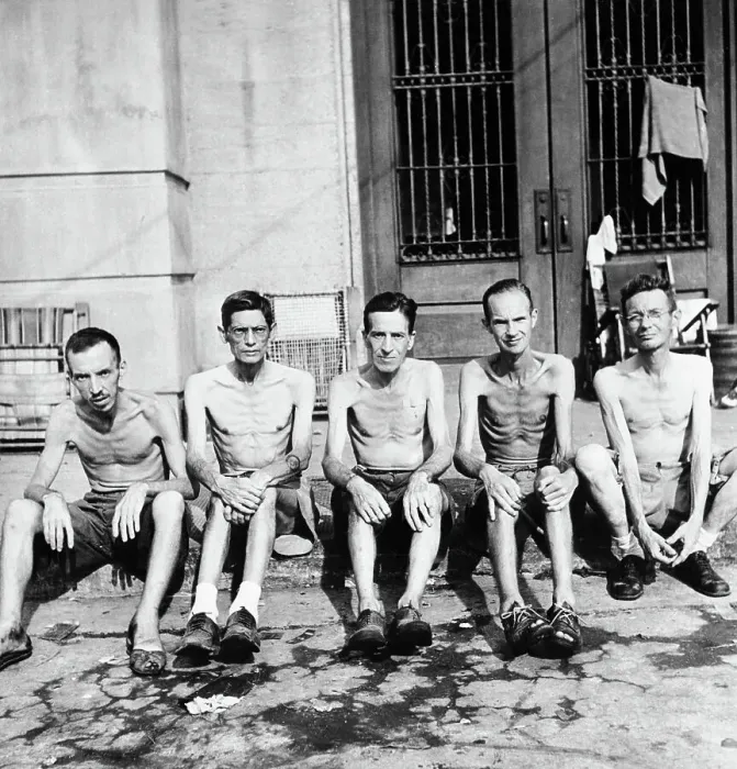 Framed Print : Malnourished Freed Prisoners of the Japs Framed Print : Malnourished Freed Prisoners of the Japs