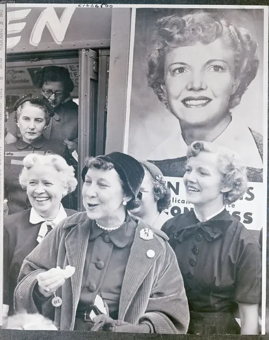 Framed Print : Mamie Eisenhower Eating a Doughnut