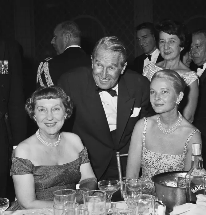Framed Print : Mamie Eisenhower and Maurice Chevalier at Charity Ball Framed Print : Mamie Eisenhower and Maurice Chevalier at Charity Ball
