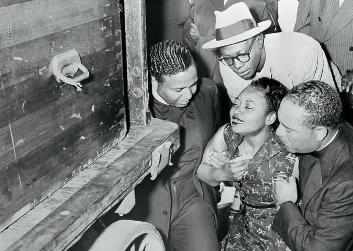 Framed Print : Mamie Till Weeping at Arrival of Slain Son Framed Print : Mamie Till Weeping at Arrival of Slain Son