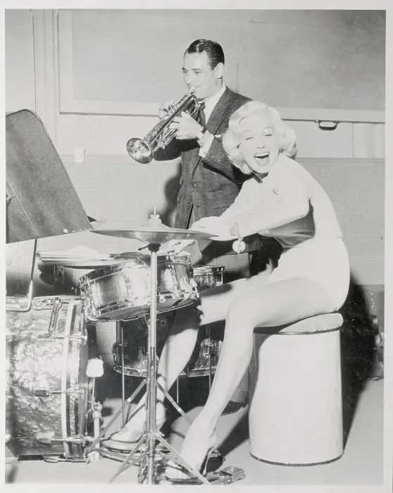 Framed Print : Mamie Van Doren Playing the Drums Framed Print : Mamie Van Doren Playing the Drums