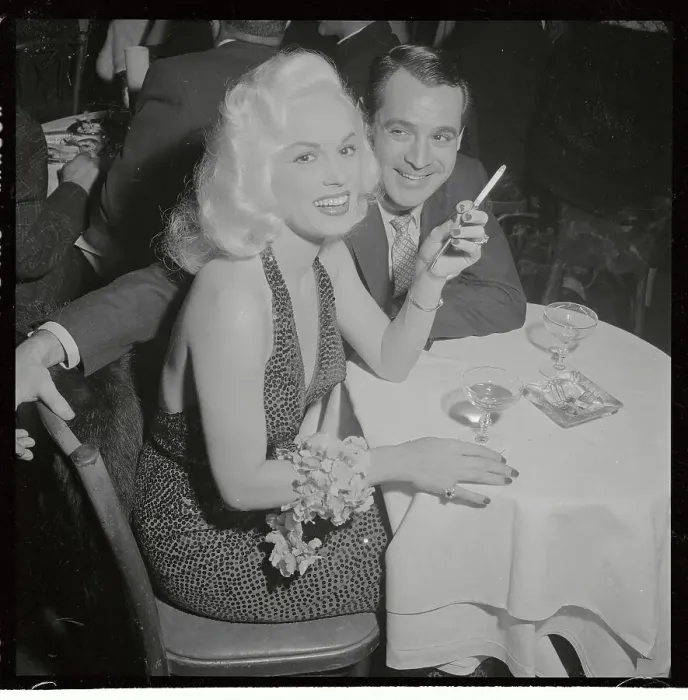 Framed Print : Mamie Van Doren and Ray Anthony Sitting at Table Framed Print : Mamie Van Doren and Ray Anthony Sitting at Table