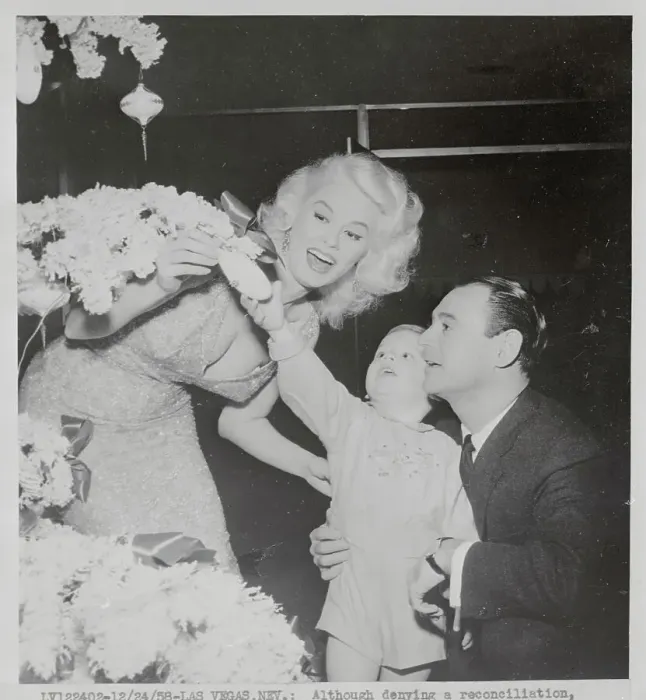 Framed Print : Mamie Van Doren and Ray Anthony with their Son Framed Print : Mamie Van Doren and Ray Anthony with their Son