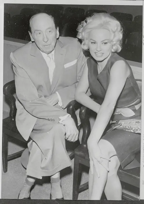 Framed Print : Mamie Van Doren Sitting Next to Jerry Giesler Framed Print : Mamie Van Doren Sitting Next to Jerry Giesler
