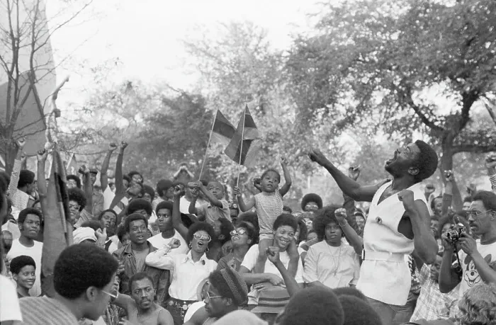 Framed Print : Man Addressing Crowd Framed Print : Man Addressing Crowd