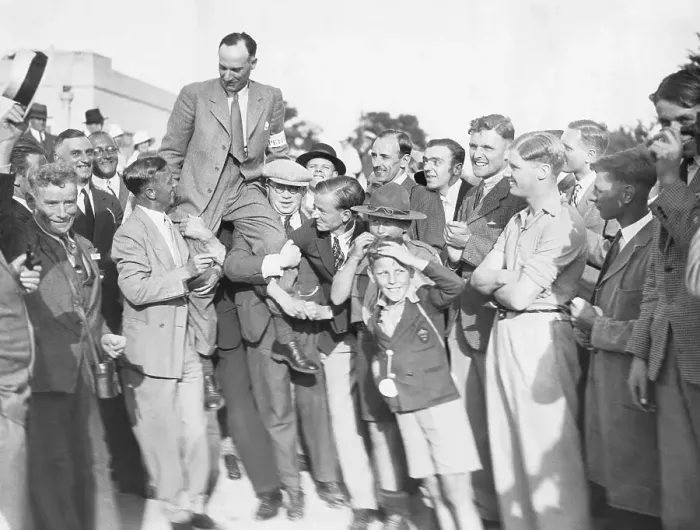 Framed Print : Man Atop Friends Shoulders