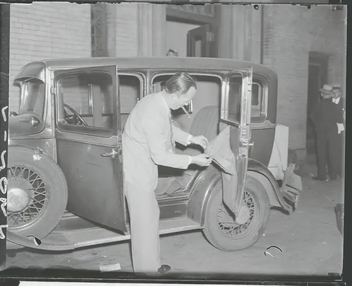 Framed Print : Man with Automobile Framed Print : Man with Automobile
