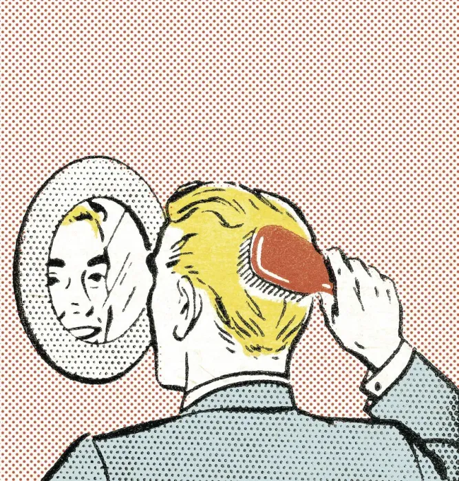 Framed Print : Man Brushing His Hair Framed Print : Man Brushing His Hair