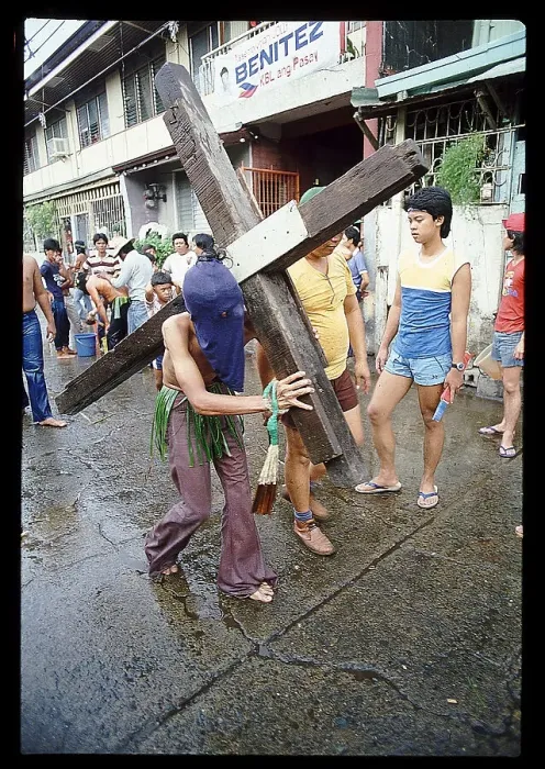 Framed Print : Man Carrying Cross Framed Print : Man Carrying Cross