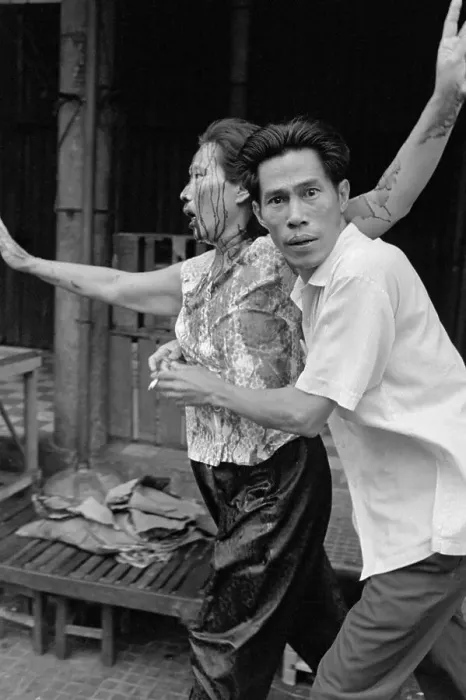 Framed Print : Man Comforting Wounded Woman Framed Print : Man Comforting Wounded Woman