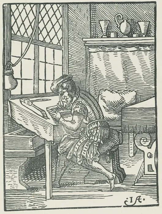 Framed Print : Man Creating Wood Engraving Framed Print : Man Creating Wood Engraving