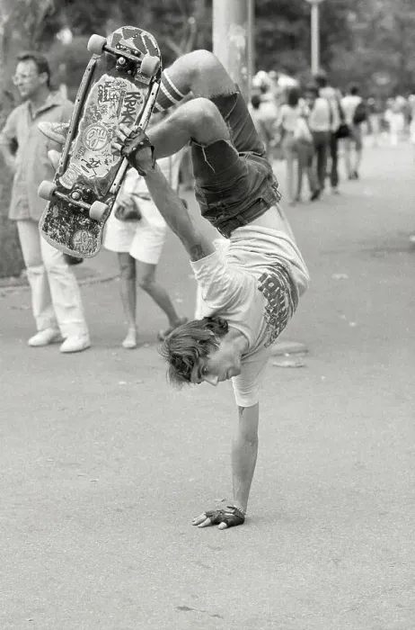 Framed Print : Man Doing Handstand On Skateboard Framed Print : Man Doing Handstand On Skateboard