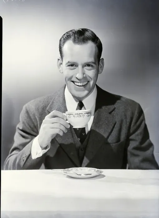 Framed Print : Man Drinking Tea Framed Print : Man Drinking Tea