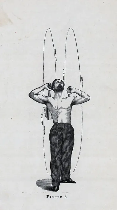 Framed Print : Man Exercising W / Indian Clubs (Illus.) Framed Print : Man Exercising W / Indian Clubs (Illus.)