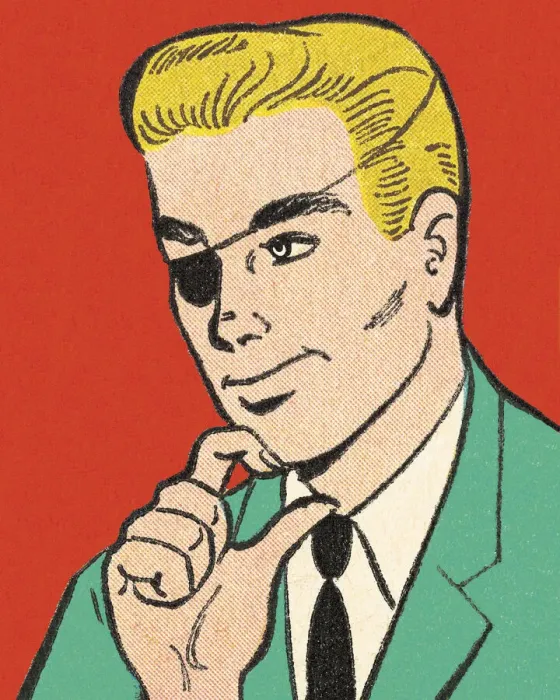Framed Print : Man with Eye Patch