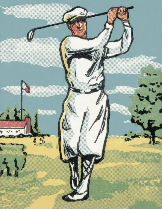 Framed Print : Man Golfing Framed Print : Man Golfing