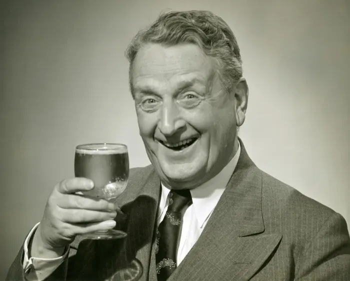 Framed Print : Man having a mixed drink Framed Print : Man having a mixed drink