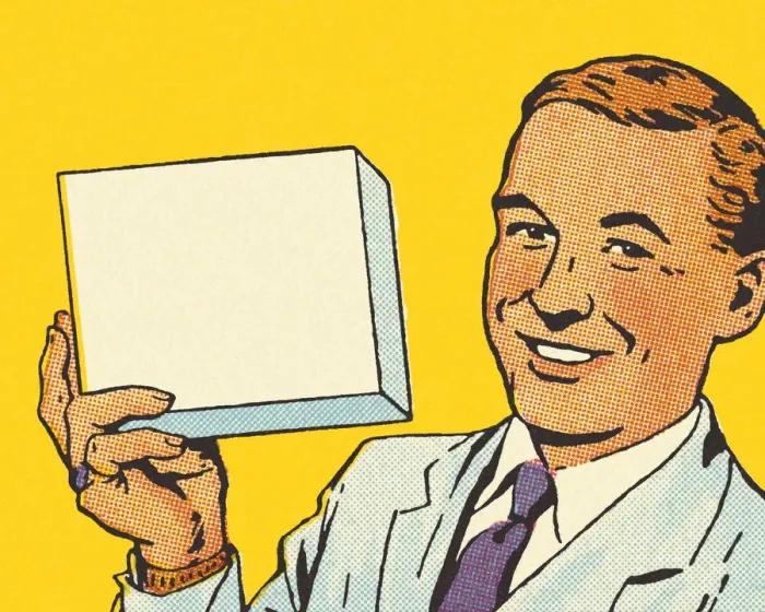 Framed Print : Man Holding Up a Box Framed Print : Man Holding Up a Box