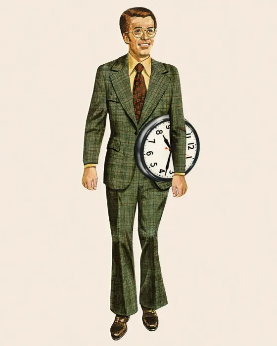 Framed Print : Man Holding a Clock Framed Print : Man Holding a Clock