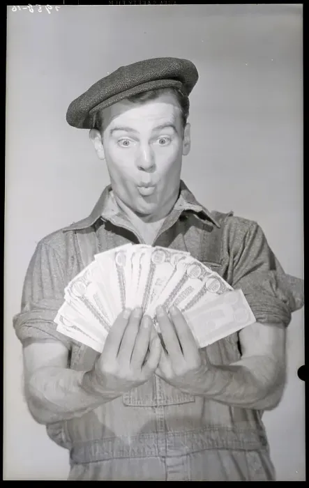 Framed Print : Man Holding Fan of Money Framed Print : Man Holding Fan of Money