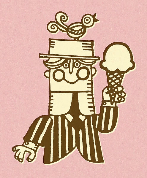 Man Holding Ice Cream Cone