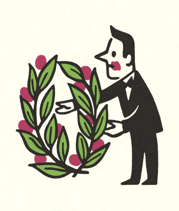 Framed Print : Man Holding a Laurel Wreath Framed Print : Man Holding a Laurel Wreath