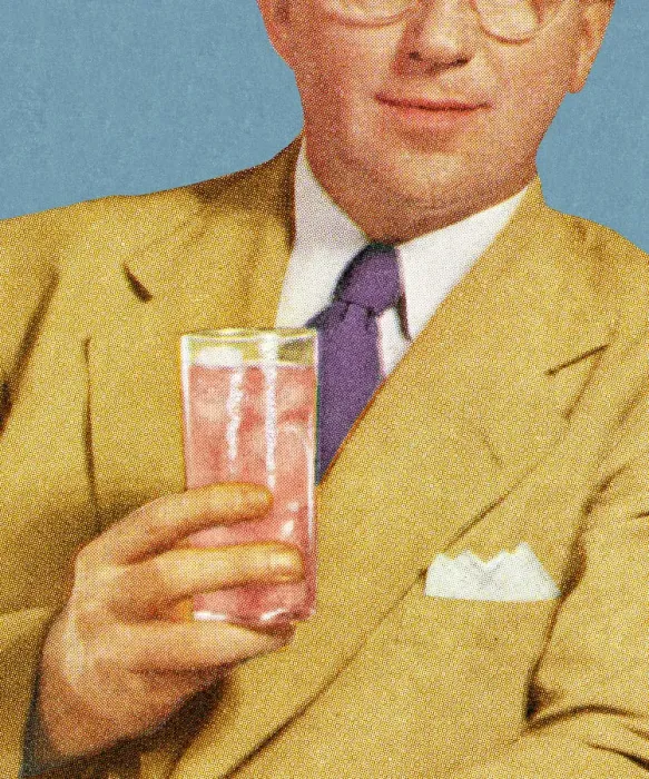 Framed Print : Man Holding Pink Drink Framed Print : Man Holding Pink Drink
