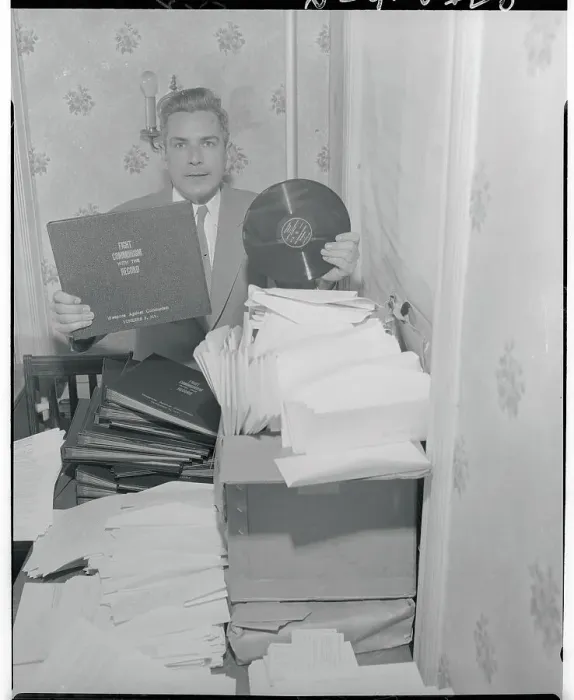 Framed Print : Man Holding a Record Album Framed Print : Man Holding a Record Album