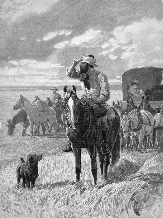 Framed Print : Man On Horseback Looking Into Distance Framed Print : Man On Horseback Looking Into Distance