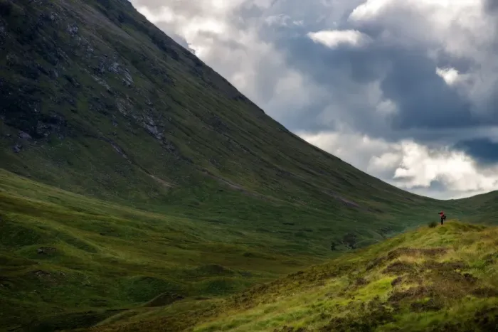 Framed Print : A man with huge nature, Glencoe, Highland Framed Print : A man with huge nature, Glencoe, Highland