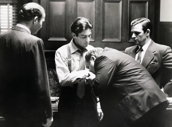 Framed Print : Man Kissing Al Pacino's Hand Framed Print : Man Kissing Al Pacino's Hand