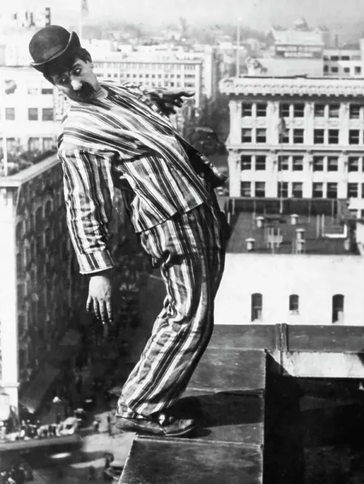 Framed Print : Man On Ledge Of Roof, Movie Still Framed Print : Man On Ledge Of Roof, Movie Still