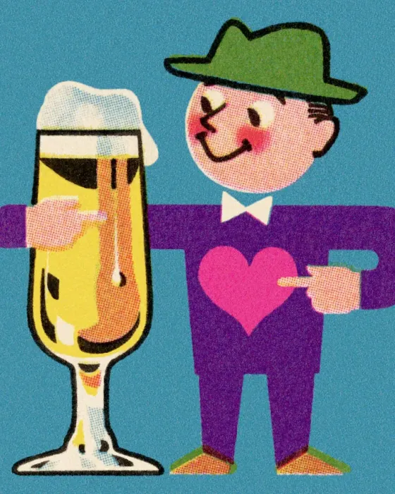 Framed Print : Man Loving Beer Framed Print : Man Loving Beer