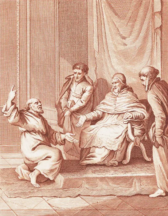 Framed Print : Man Meeting with the Pope Framed Print : Man Meeting with the Pope