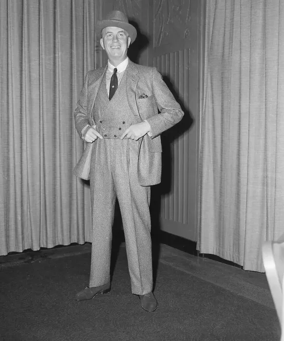 Framed Print : Man Modeling Dior Suit