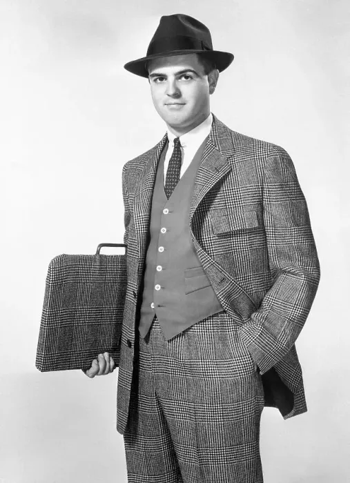 Framed Print : Man Modeling a Suit and Matching Briefcase Framed Print : Man Modeling a Suit and Matching Briefcase