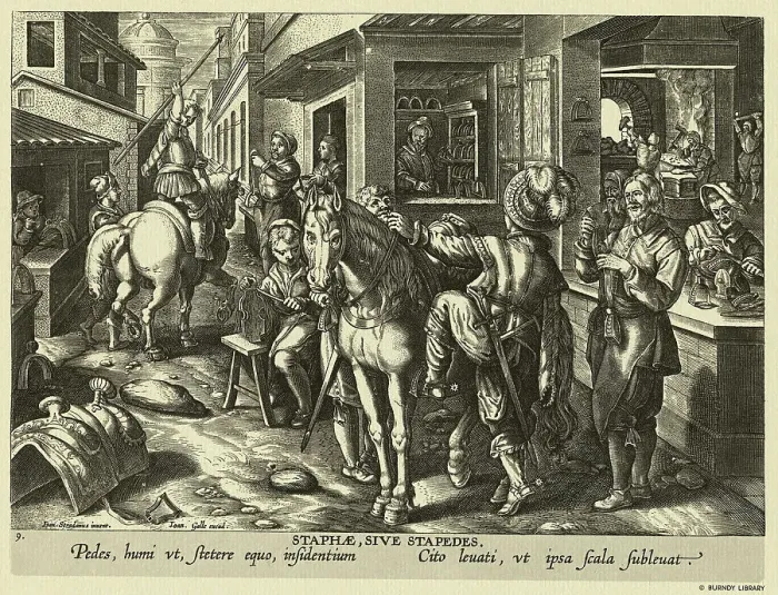 Framed Print : Man Mounting a Horse Framed Print : Man Mounting a Horse