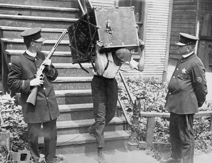 Framed Print : Man Moving Belongings