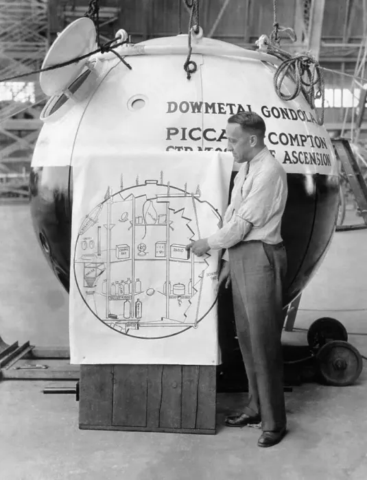 Framed Print : Man with Orb in Which He Plans Air Travel