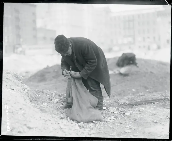 Framed Print : Man Picking Coal Framed Print : Man Picking Coal