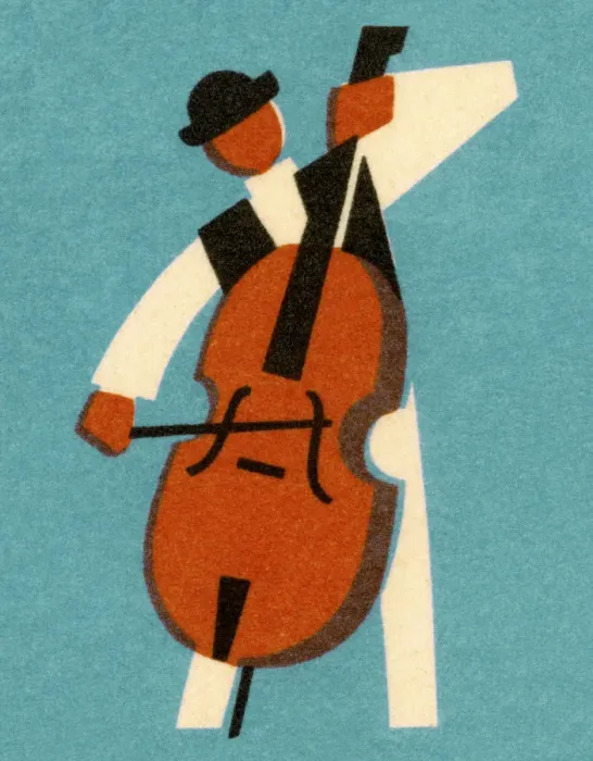 Framed Print : Man Playing Bass